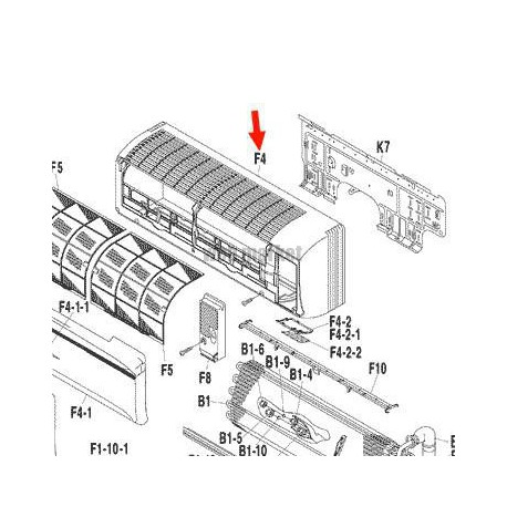 ENSEMBLE GRILLE AVANT 1P100534-1-Daikin