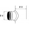 Piquage express à 90° - PS - Diamètre 160 mm - Conduit 560 à 630 mm