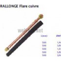  RALLONGE CUIVRE ANNELÉ 1/4MF ISOLE M1-NF NOIR  