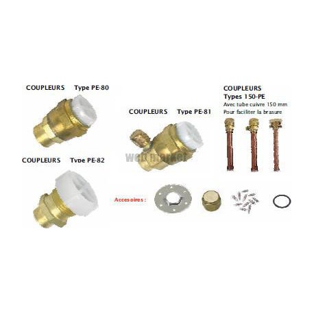 KIT OPERCULABLE 81M27 1/2 CUIVRE 150MM AVEC VALVE