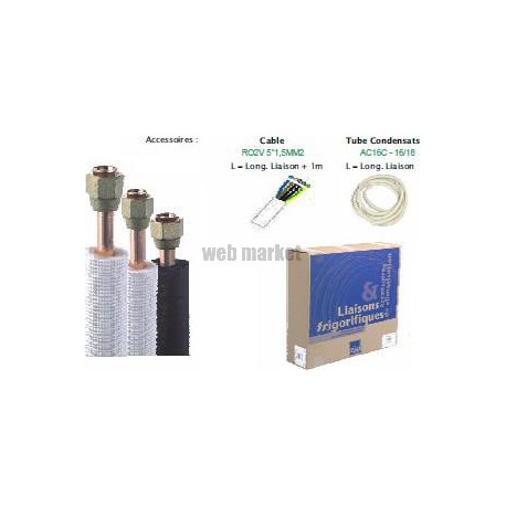 KIT INSTALLATION FLARE 3/8-5/8 PE BLANC M1  18M 5G15 