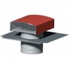 Ct 160 tuile - chapeau de toiture rouge pour sorties conduits diamètre 160