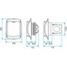 ALDES Bouche Autoréglable BapSupSI Twin 100 m3/h D 125 mm - Blanc