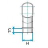 ALDES Coude horizontal oblong galvanisé 30° CHO - L 325mm x H 130mm