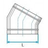 ALDES Coude horizontal oblong galvanisé 30° CHO - L 325mm x H 130mm