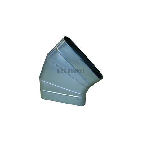 ALDES Coude horizontal oblong galvanisé 45° CHO - L 490mm x H 130mm