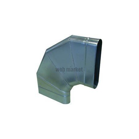 ALDES Coude horizontal oblong galvanisé 90° CHO - L 325mm x H 130mm