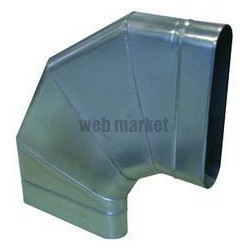 ALDES Coude horizontal oblong galvanisé 90° CHO - L 425mm x H 130mm