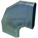 ALDES Coude horizontal oblong galvanisé 90° CHO - L 425mm x H 130mm