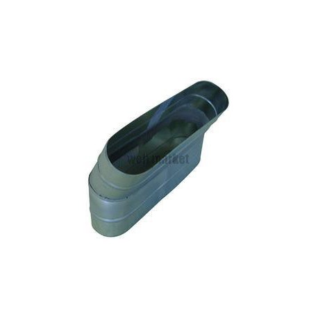 ALDES Coude vertical oblong galvanisé 30° CVO - L 425mm x H 130mm