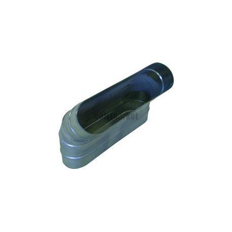 ALDES Coude vertical oblong galvanisé 45° CVO - L 490mm x H 130mm