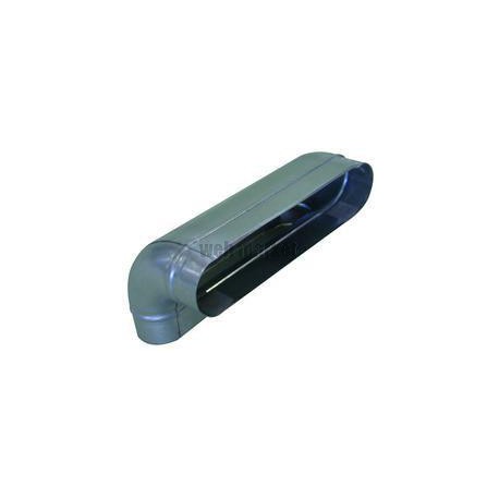 ALDES Coude vertical oblong galvanisé 90° CVO - L 425mm x H 130mm