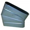 ALDES Coude horizontal oblong galvanisé CHO à 30° - L 700mm x H 165mm