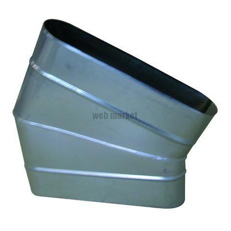 ALDES Coude horizontal oblong galvanisé CHO à 30° - L 950mm x H 320mm