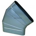 ALDES Coude horizontal oblong galvanisé CHO à 45° - L 675mm x H 215mm