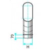 ALDES Coude horizontal oblong galvanisé CHO à 45° - L 950mm x H 320mm