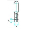 ALDES Coude horizontal oblong galvanisé CHO à 90° - L 850mm x H 265mm