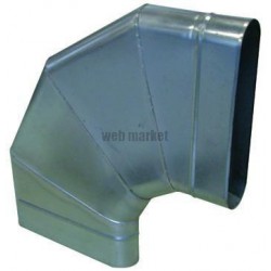 ALDES Coude horizontal oblong galvanisé CHO à 90° - L 975mm x H 265mm