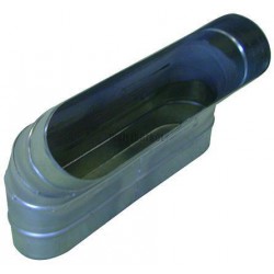 ALDES Coude vertical oblong galvanisé CVO à 30° - L 950mm x H 320mm