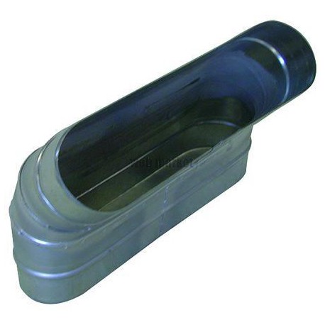 ALDES Coude vertical oblong galvanisé CVO à 30° - L 950mm x H 320mm