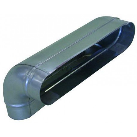 ALDES Coude vertical oblong galvanisé CVO à 90° - L 880mm x H 215mm