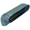 ALDES Coude vertical oblong galvanisé CVO à 90° - L 645mm x H 265mm