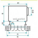 ALDES Diffuseur linéaire soufflage 3 fentes alu anodisé avec registre ALD613 1500mm