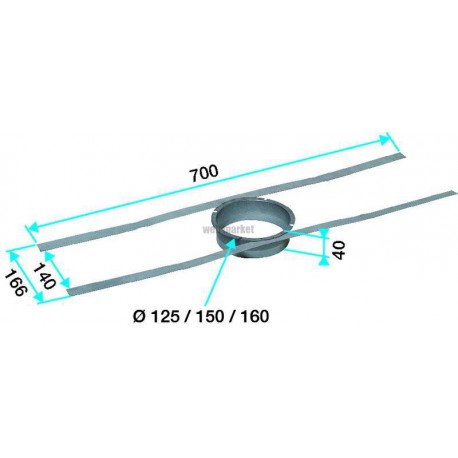Fixation pour tuile à douille - Diamètre 150 mm