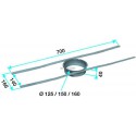 Fixation pour tuile à douille - Diamètre 150 mm