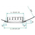 ALDES Grille sur conduit simple déflexion de reprise en acier GD 102 - 425x75 mm
