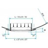 ALDES Grille sur conduit simple déflexion de reprise en acier GD 102 - 425x125 mm