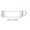 ALDES Piquage droit oblong galvanisé PDO à 90° - L 425mm x H 130 - Diamètre 130mm