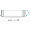 ALDES Piquage droit oblong galvanisé PDO à 90° - L 645 mm x H 265 mm - Diamètre 265 mm