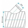 ALDES Piquage oblique circulaire galvanisé - Diamètre 710/710