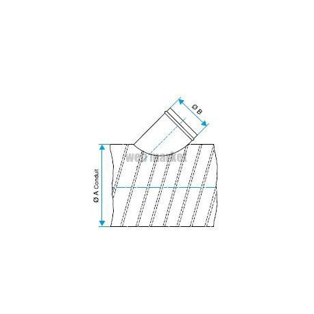 ALDES Piquage oblique circulaire galvanisé - Diamètre 710/800