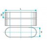 ALDES Raccord mâle oblong galvanisé RMO - L 515mm x H 215mm
