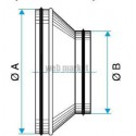 ALDES Réduction conique concentrique galvanique à joint - Diamètre 400/250