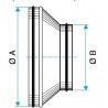 ALDES Réduction conique concentrique galvanique à joint - Diamètre 400/250