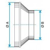 ALDES Réduction conique concentrique aluminium - Diamètre 450/355