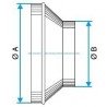 ALDES Réduction conique concentrique galvanisé - Diamètre 710/560