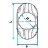 ALDES Réduction concentrique oblongue cylindrique RCOC - L 425 x H 130mm - D250