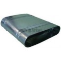ALDES Réduction concentrique oblongue galvanisé RCO - L 490 x H 130mm / l 360 x h80mm