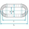 ALDES Réduction concentrique oblongue galvanisé RCO - L 490 x H 130mm / l 360 x h80mm