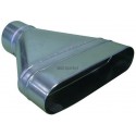 ALDES Réduction concentrique oblongue cylindrique RCOC-L 360 x H 80mm-Diamètre 125mm