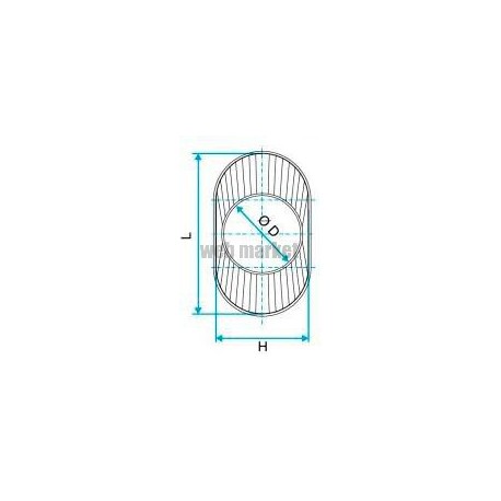 ALDES Réduction concentrique oblongue cylindrique RCOC-L 880 x H 215mm-Diamètre 355mm