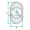 ALDES Réduction concentrique oblongue cylindrique RCOC-L 645 x H 265mm-Diamètre 355mm