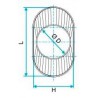ALDES Réduction concentrique oblongue cylindrique RCOC-L 820 x H 320mm-Diamètre 400mm