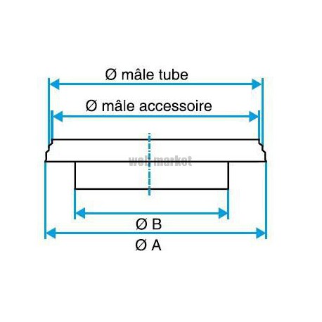 ALDES Réduction plate concentrique aluminium RPC - Diamètre 355/315