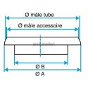 ALDES Réduction plate concentrique aluminium RPC - Diamètre 500/450