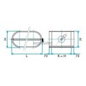 ALDES Registre dSupéquilibrage oblong galvanisé RGO - L 515mm x H 215mm